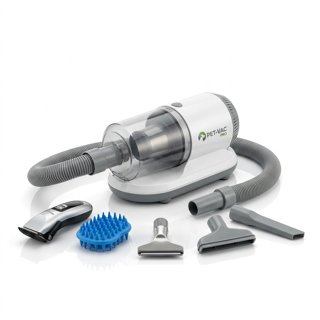 Professional 5-in-1 Dog Grooming Vacuum Kit | Ultra-Quiet | NaturePawPlay