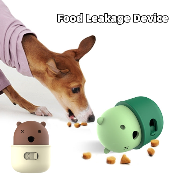 Bear-Shaped Tumbler Interactive Dog Treat Dispenser Toy